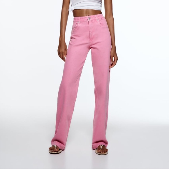 viral pink Zara jeans - Picture 1 of 2